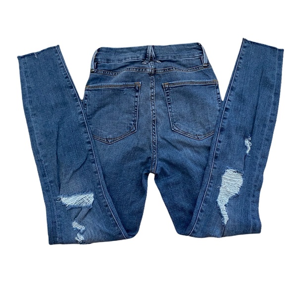 Good American Good Waist Crop Raw Skinny Jeans 24 - Picture 6 of 10